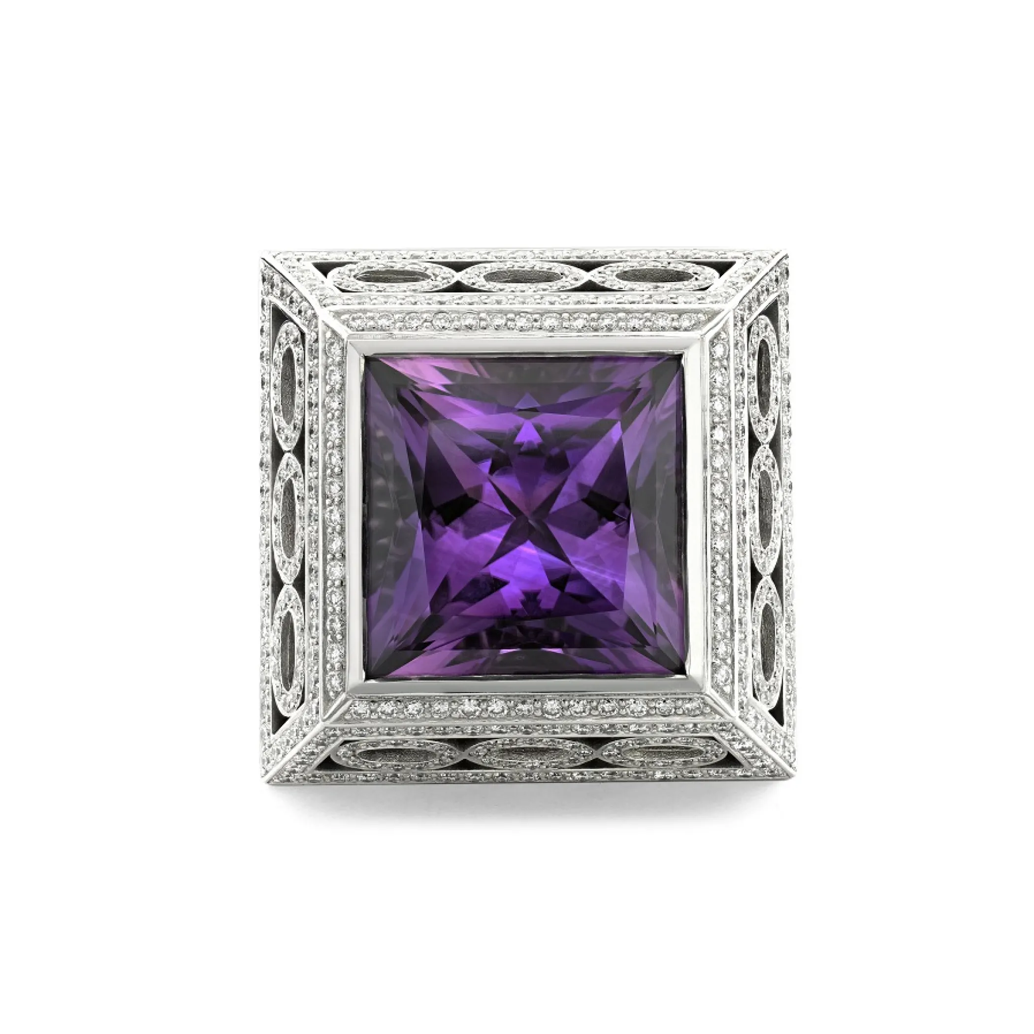 Theo Fennell Jewellery | One Off Pieces*Amethyst & Diamond Trellis Ring