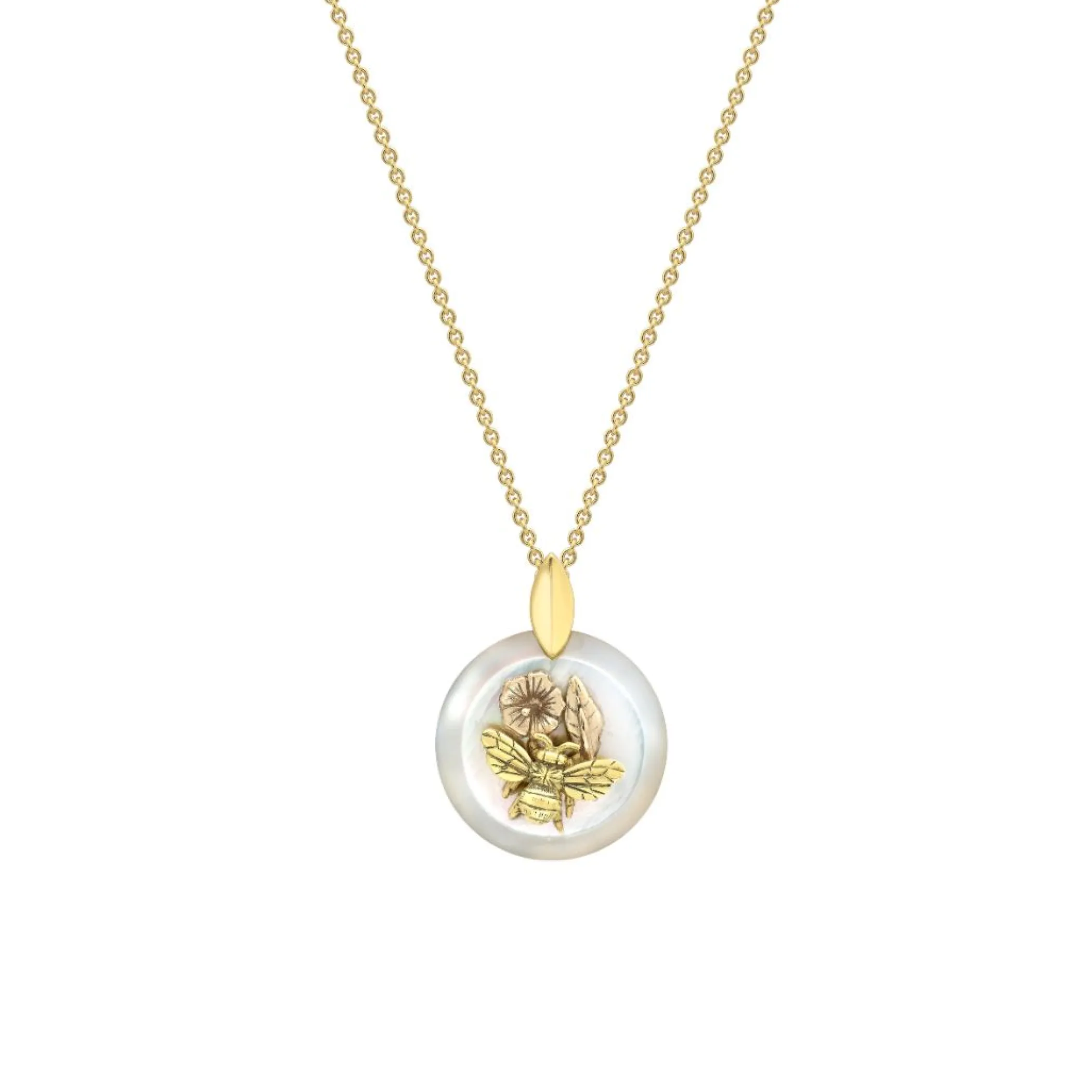 Theo Fennell Jewellery | One Off Pieces*Bee and Flower Mother of Pearl Pendant