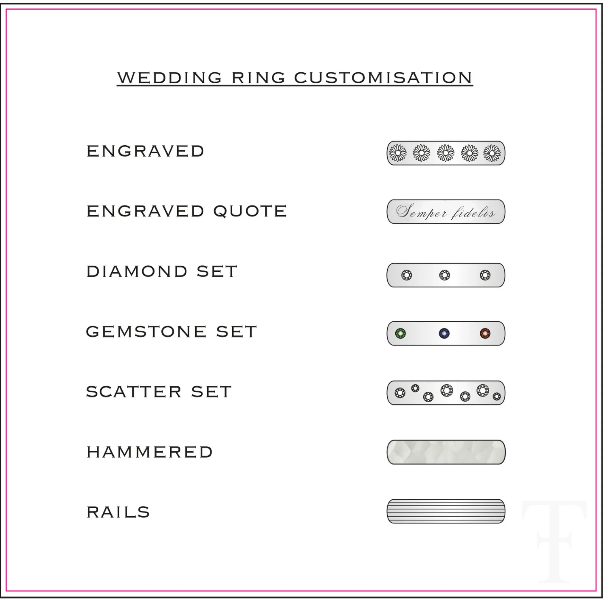 Theo Fennell Jewellery | Rings*Bespoke Platinum Wedding Bands