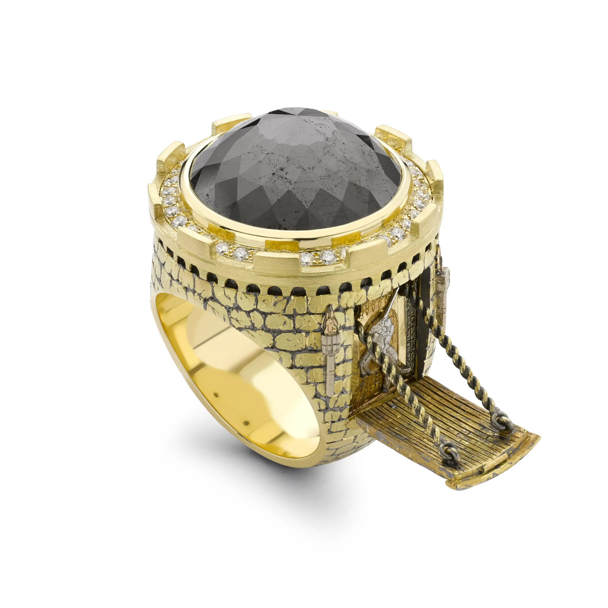 Theo Fennell Jewellery | One Off Pieces*Black Diamond Castle Ring