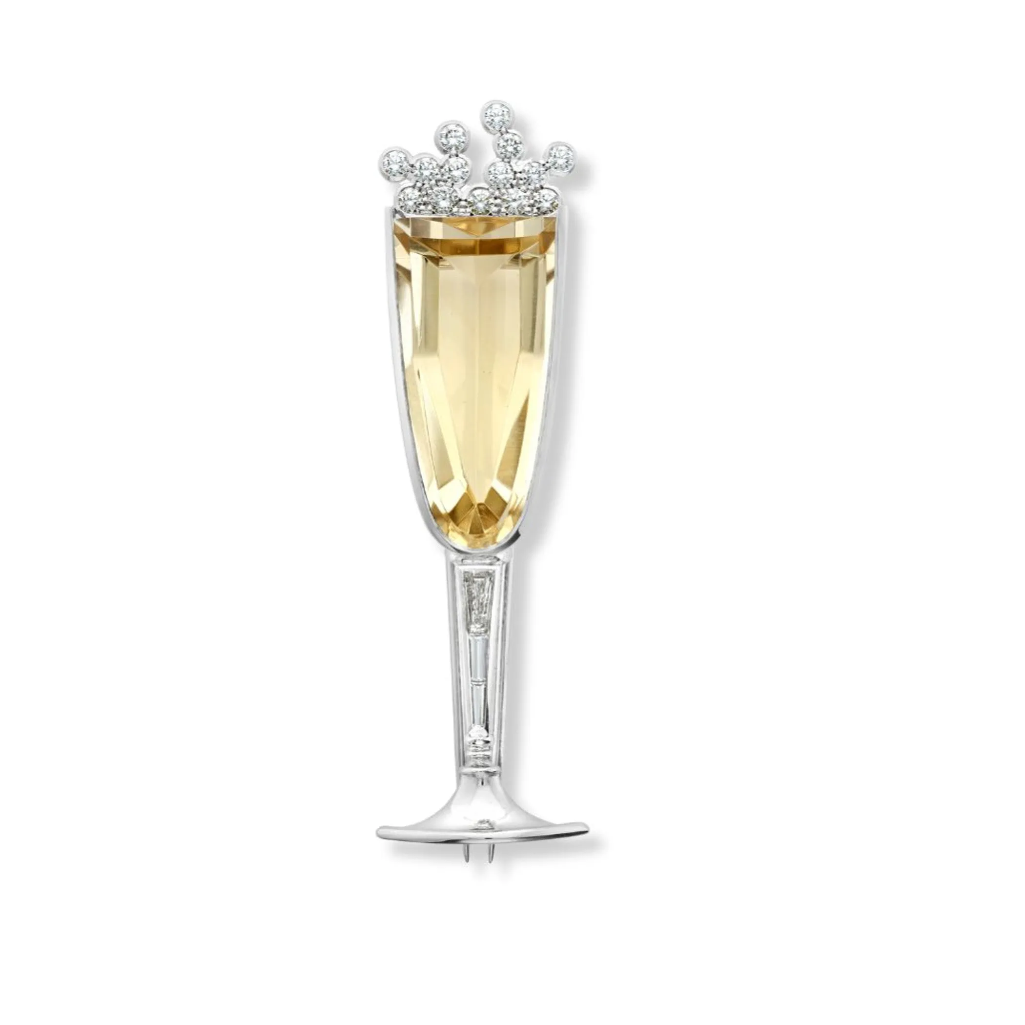 Theo Fennell Jewellery | One Off Pieces*Citrine and Diamond Champagne Brooch
