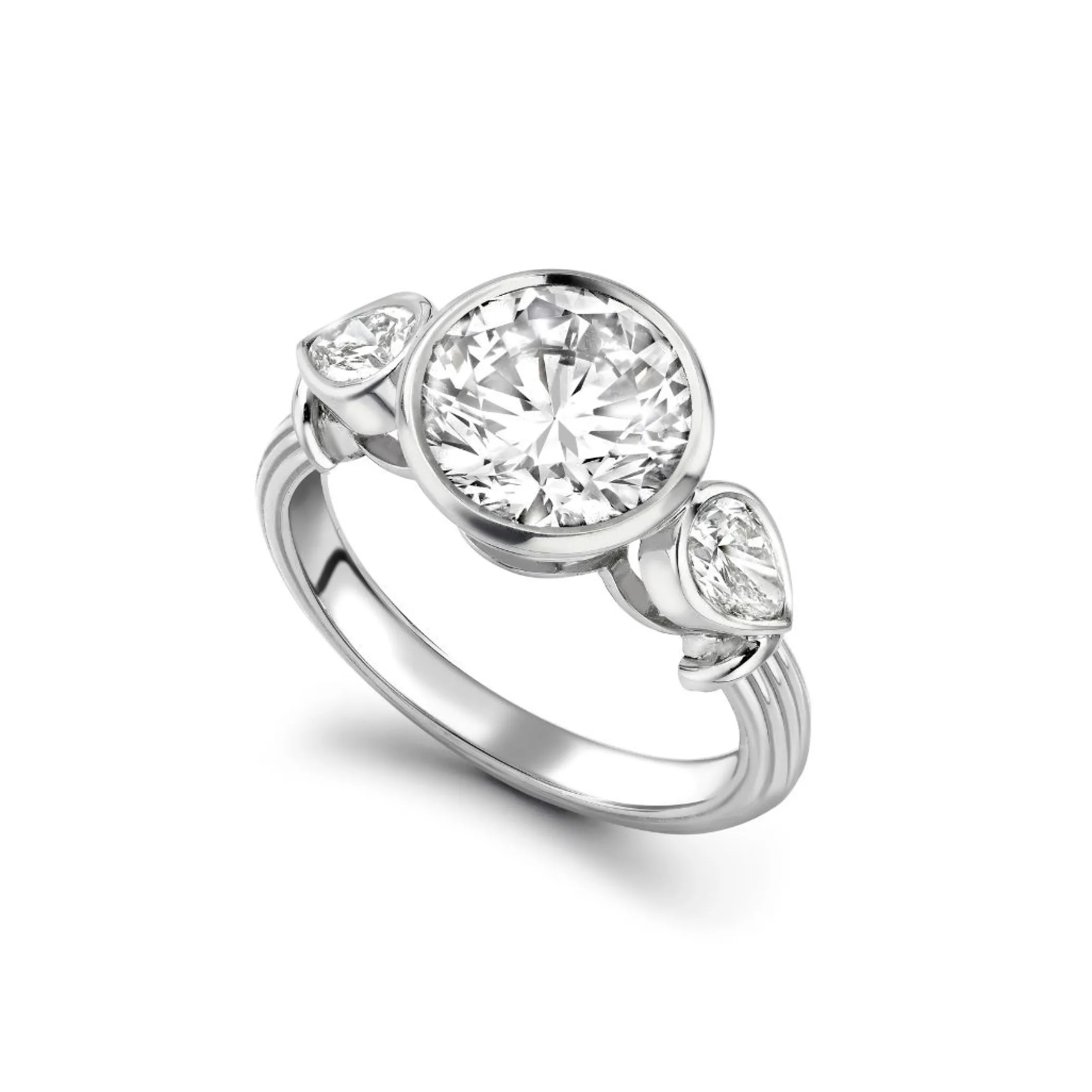 Theo Fennell One Off Pieces | Rings*3.01ct Three Stone Diamond Rail Ring