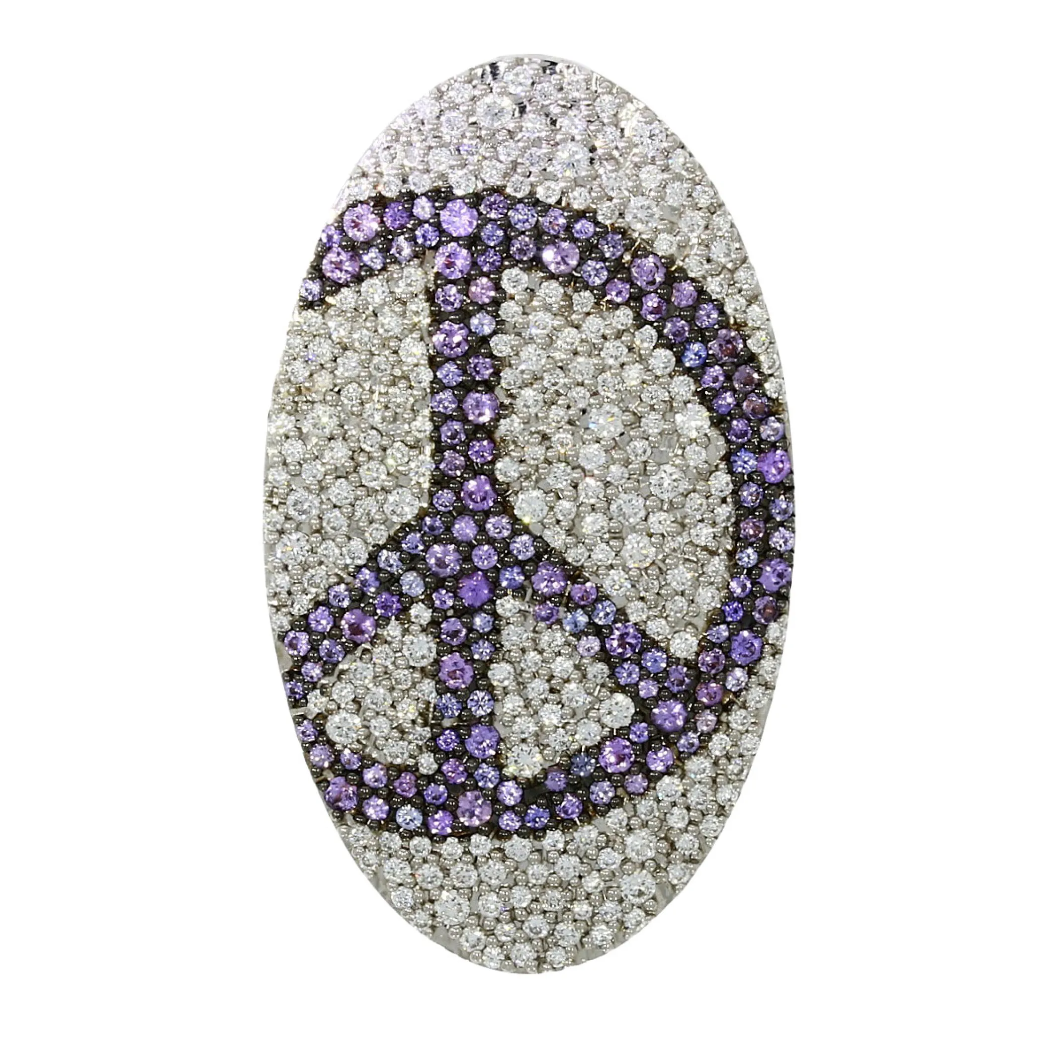 Theo Fennell Jewellery | Brooches*Diamond & Violet Sapphire Jouster Brooch