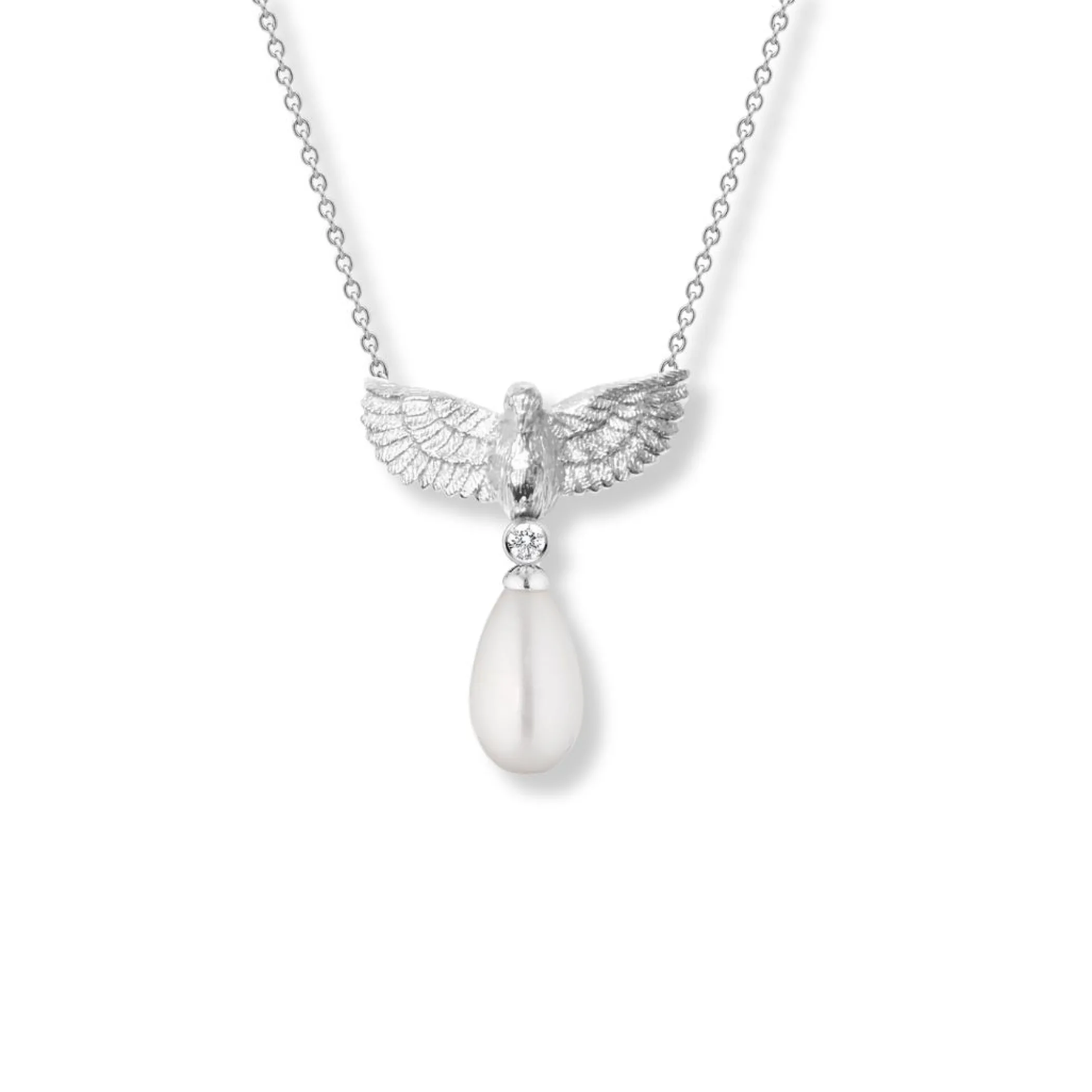 Theo Fennell Jewellery | Necklaces*Dove, Diamond and Pearl Drop Necklace