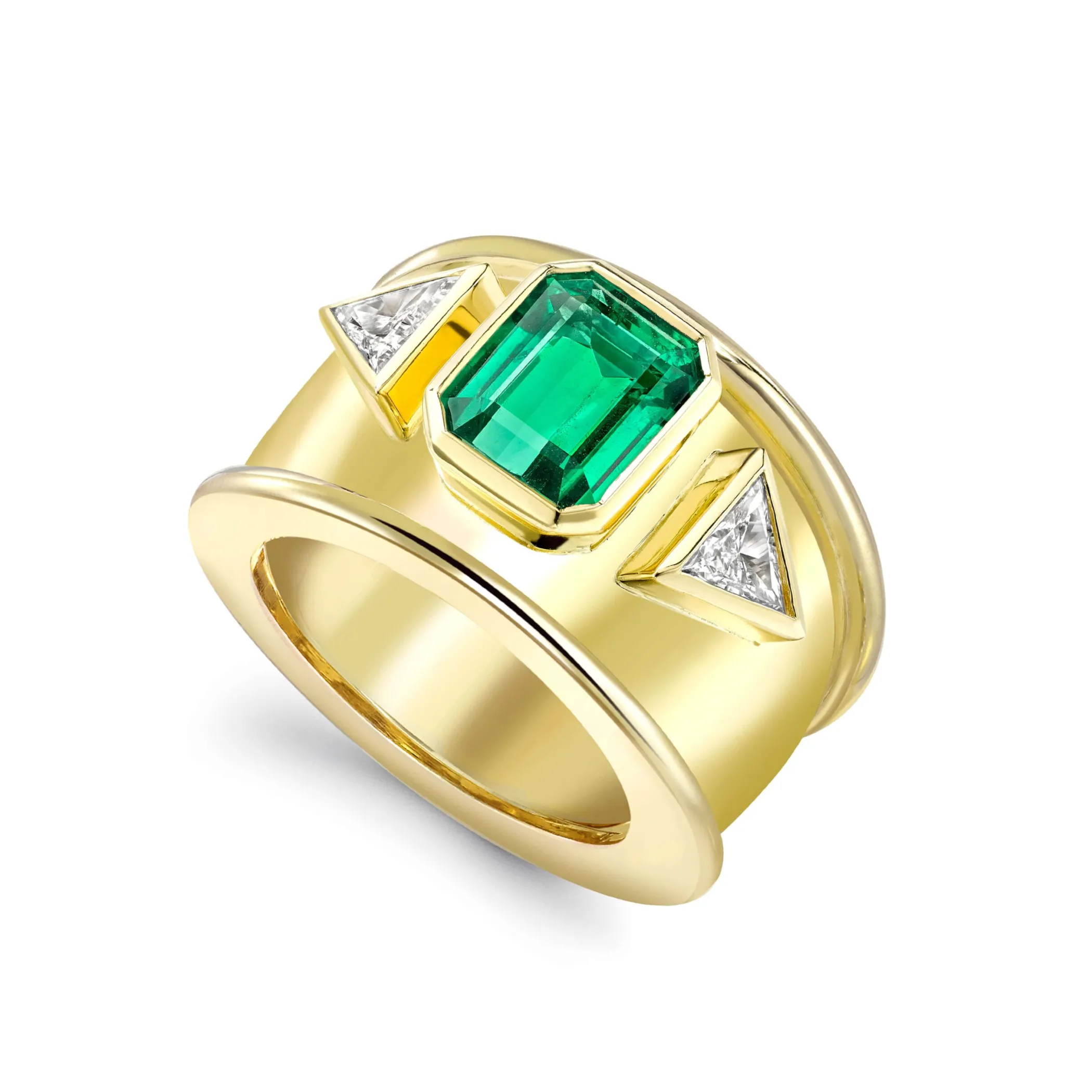 Theo Fennell Jewellery | One Off Pieces*Emerald and Diamond Bombé Ring