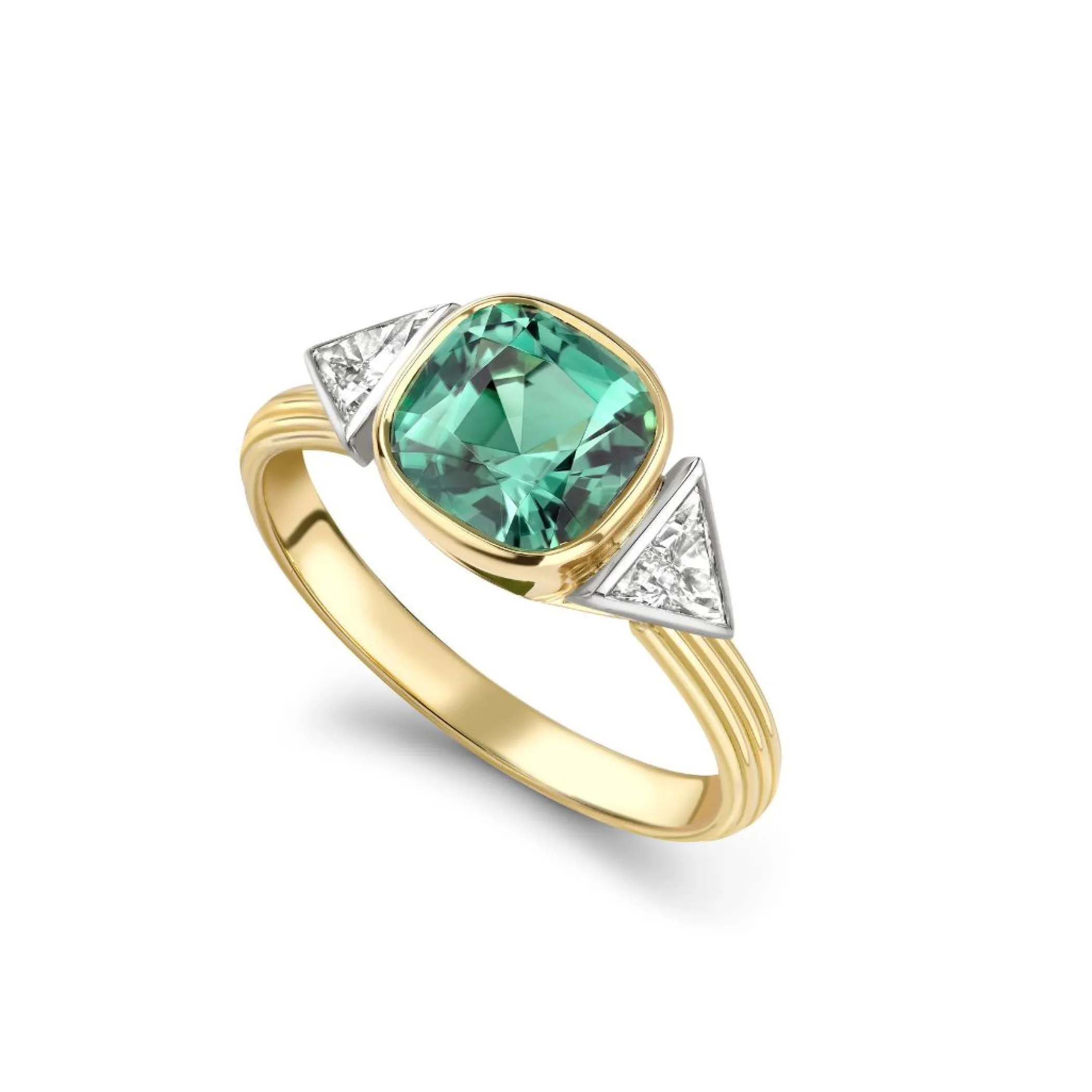 Theo Fennell Jewellery | One Off Pieces*Indicolite and Diamond Three Stone Ring