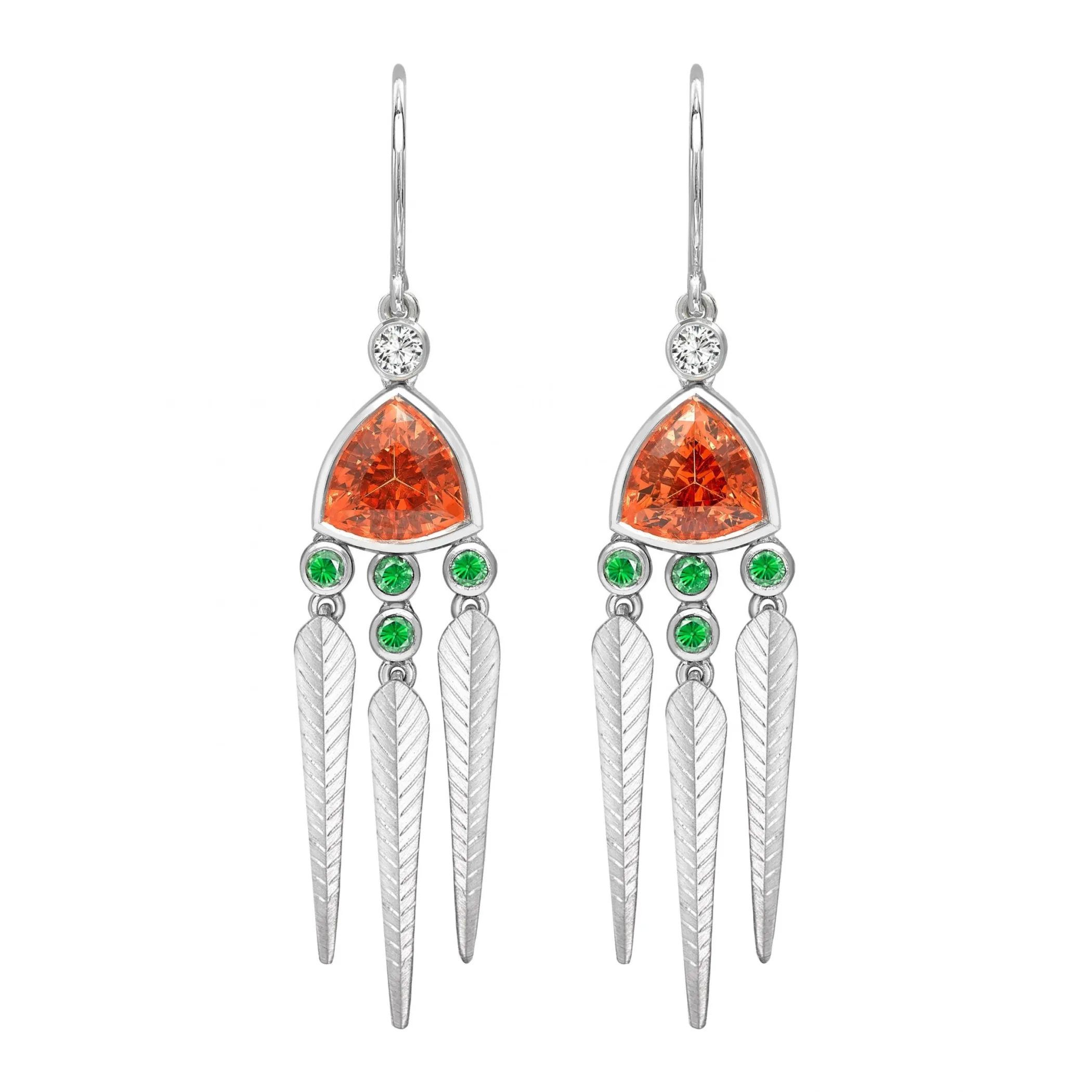 Theo Fennell Jewellery | Drop Earrings*Orange & Green Garnet Daydreamer Earrings