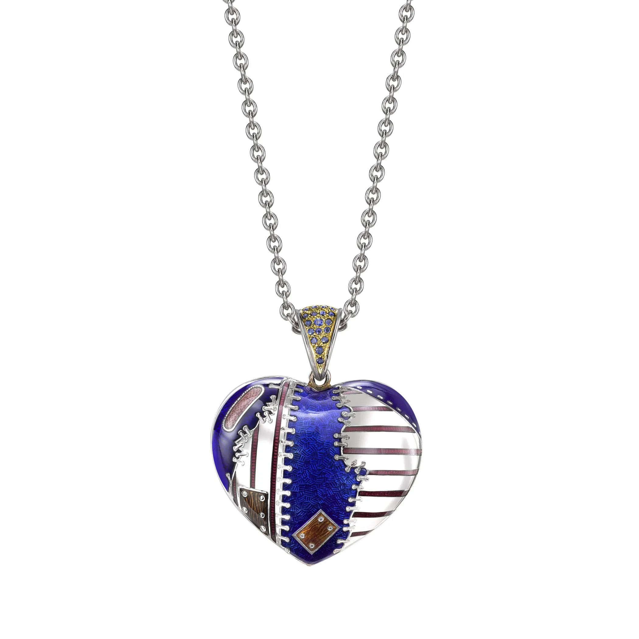 Theo Fennell Jewellery | Pendants*Sapphire & Enamel Large ‘This Old ‘Art of Mine’ Pendant