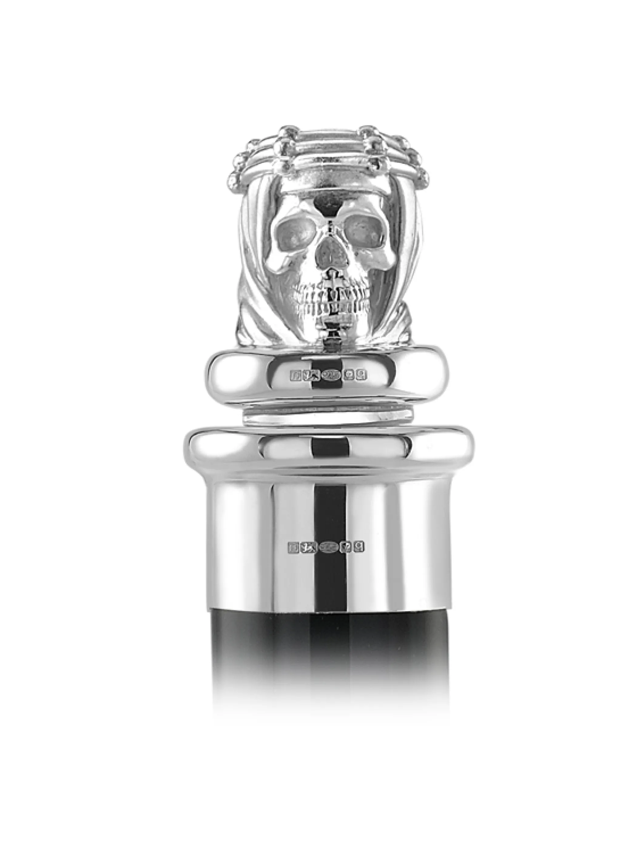 Theo Fennell Silverware*Silver Arab Skull Decanter Stopper