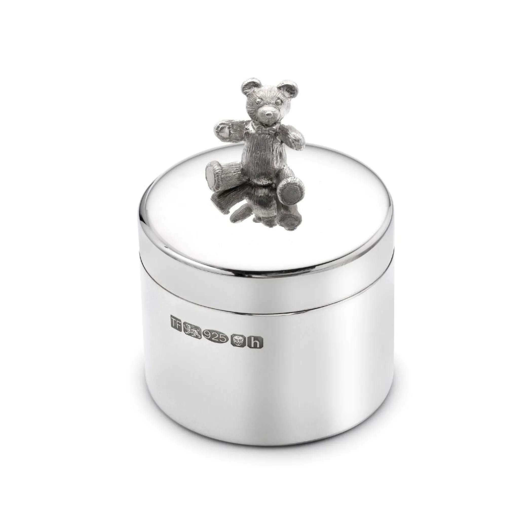 Theo Fennell Silverware*Silver Box with Teddy Bear