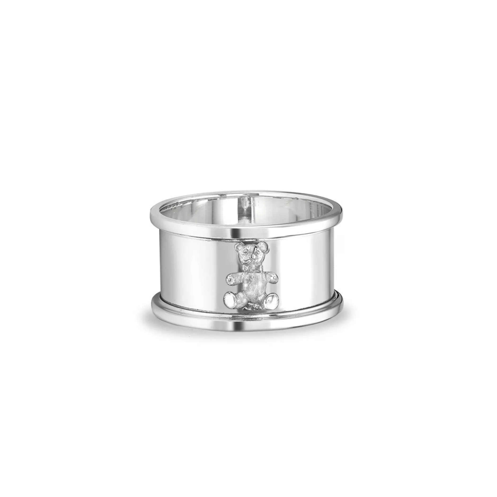 Theo Fennell Silverware*Silver Napkin Ring with Teddy Bear