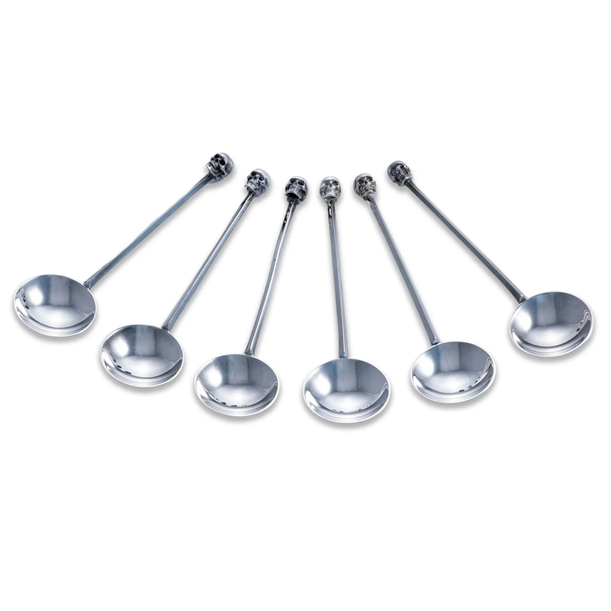 Theo Fennell Silverware*Silver Skull Finial Spoon