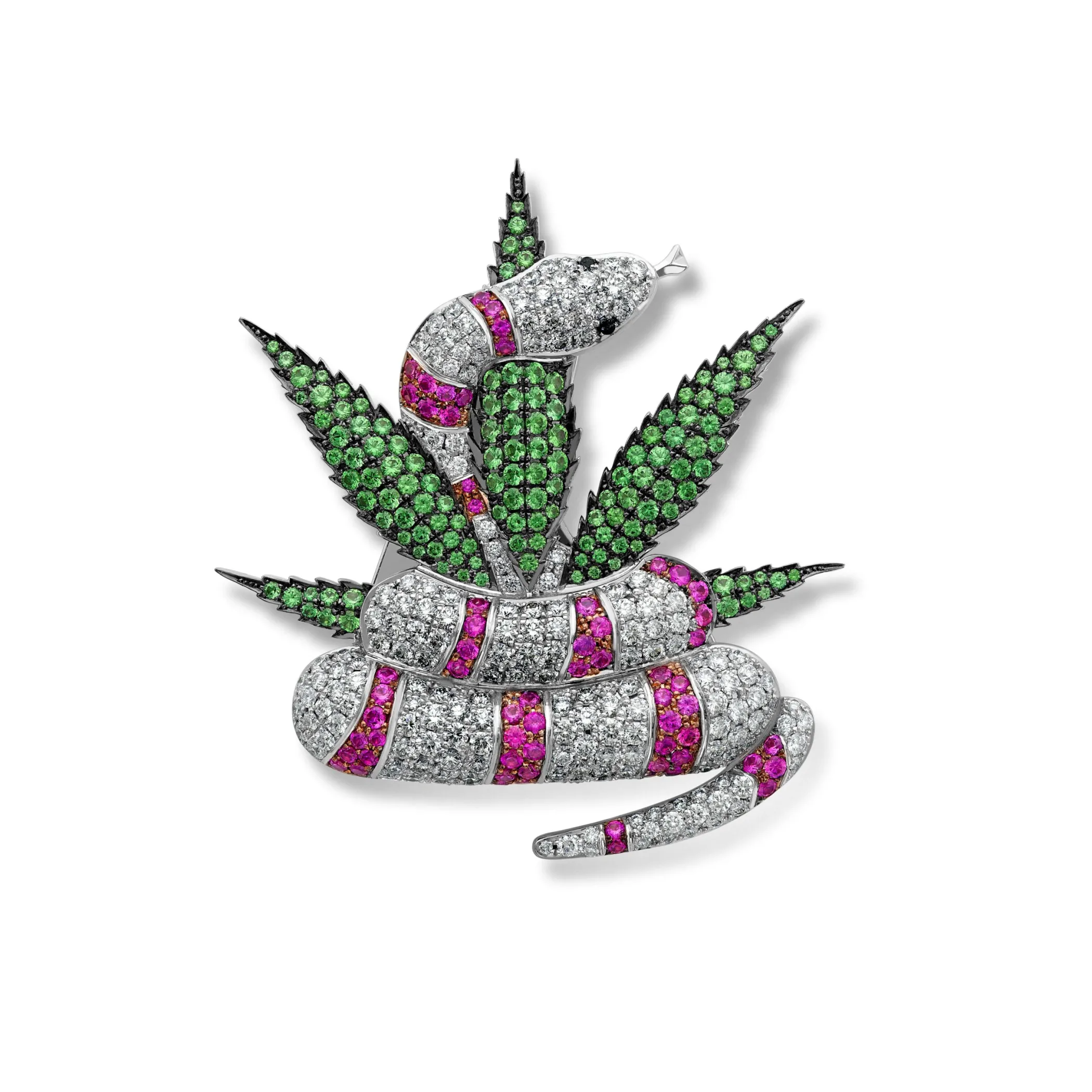 Theo Fennell Jewellery | One Off Pieces*Snake and Leaf Brooch