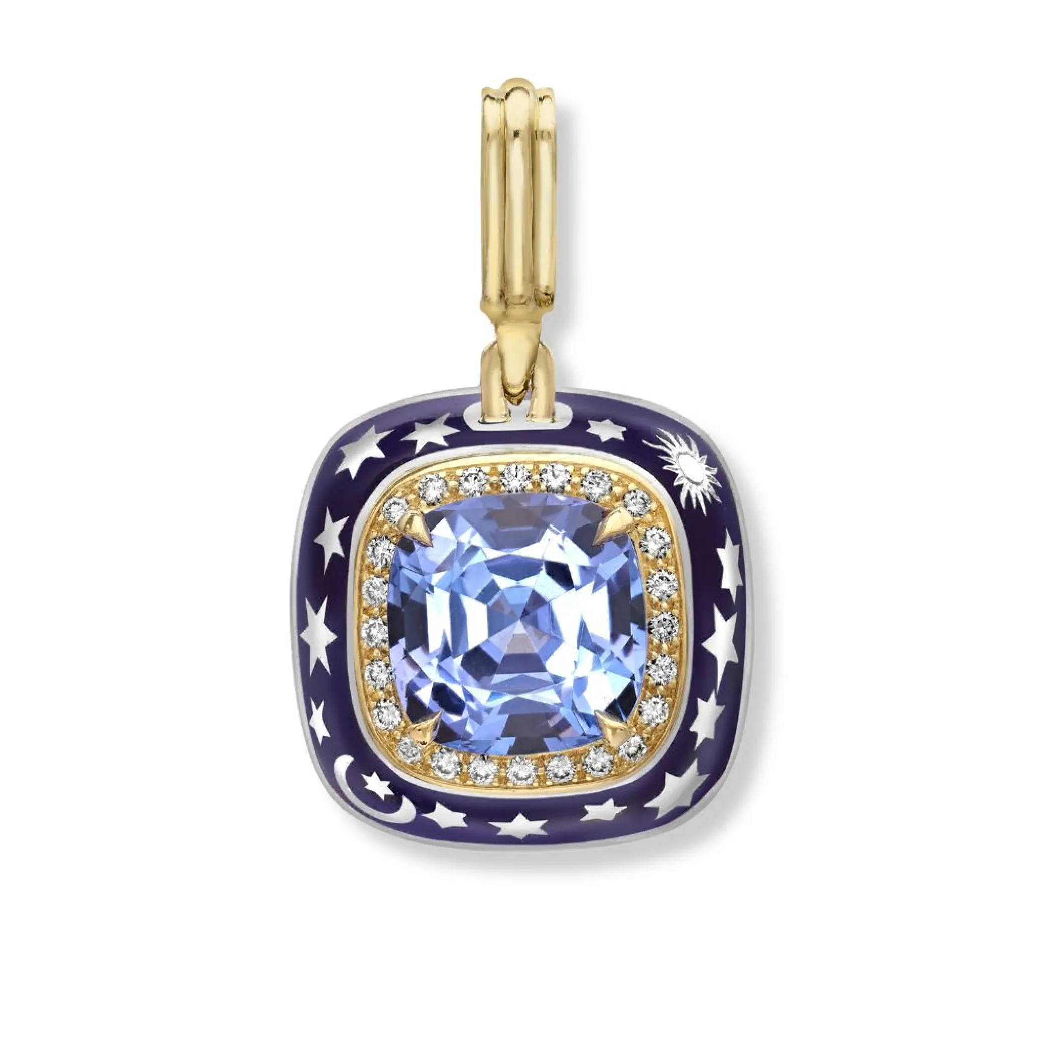 Theo Fennell Jewellery | Pendants*Tanzanite and Diamond Celestial Enamelled Pendant