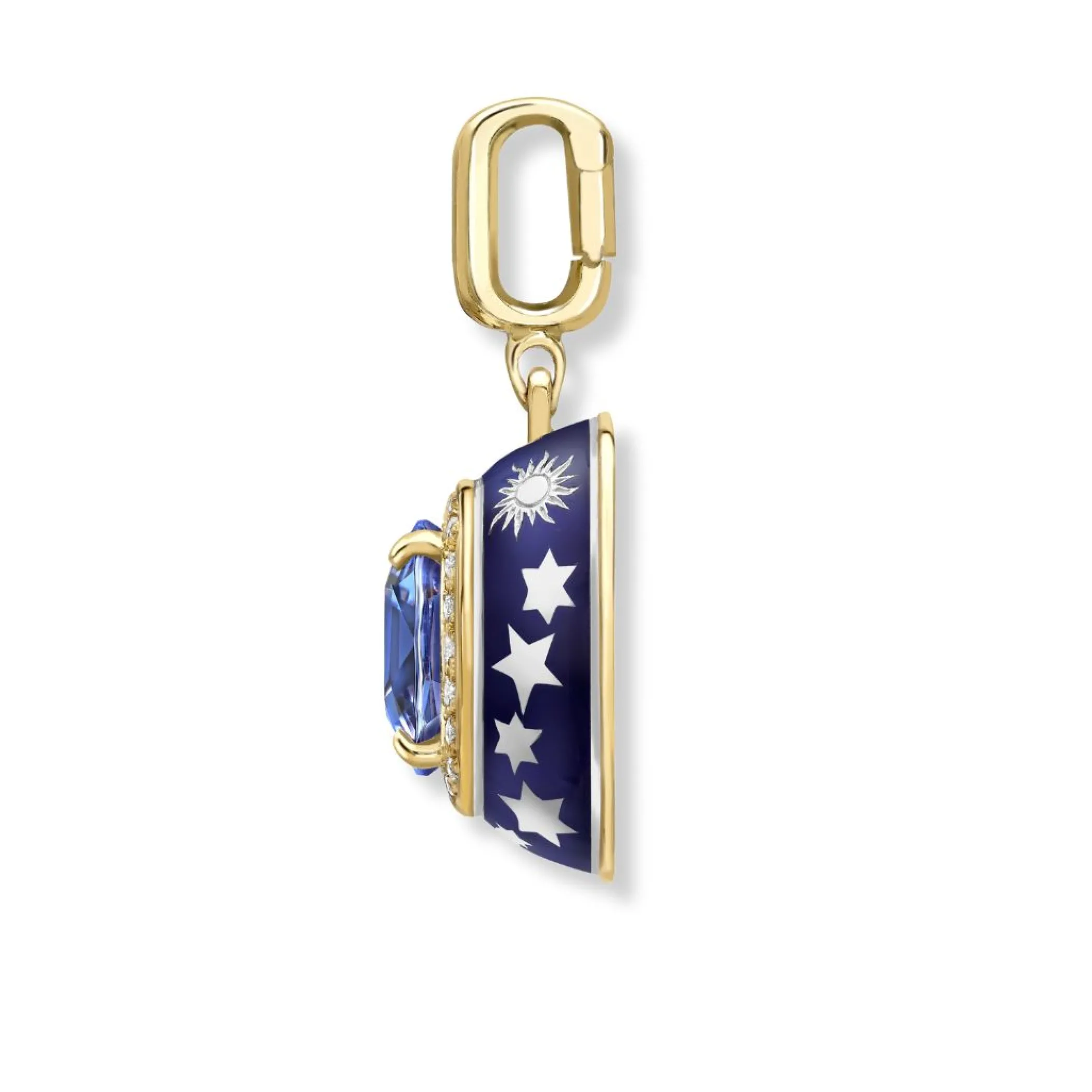 Theo Fennell Jewellery | Pendants*Tanzanite and Diamond Celestial Enamelled Pendant