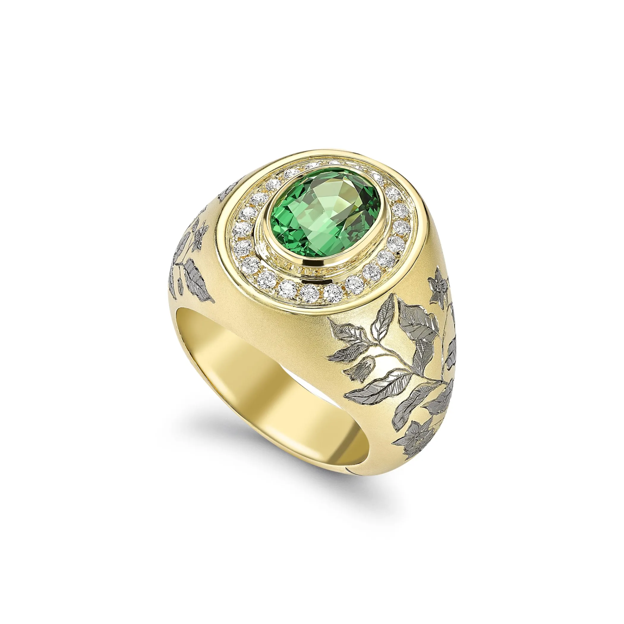 Theo Fennell Jewellery | One Off Pieces*Tsavorite Garnet & Diamond Deadly Nightshade Ring