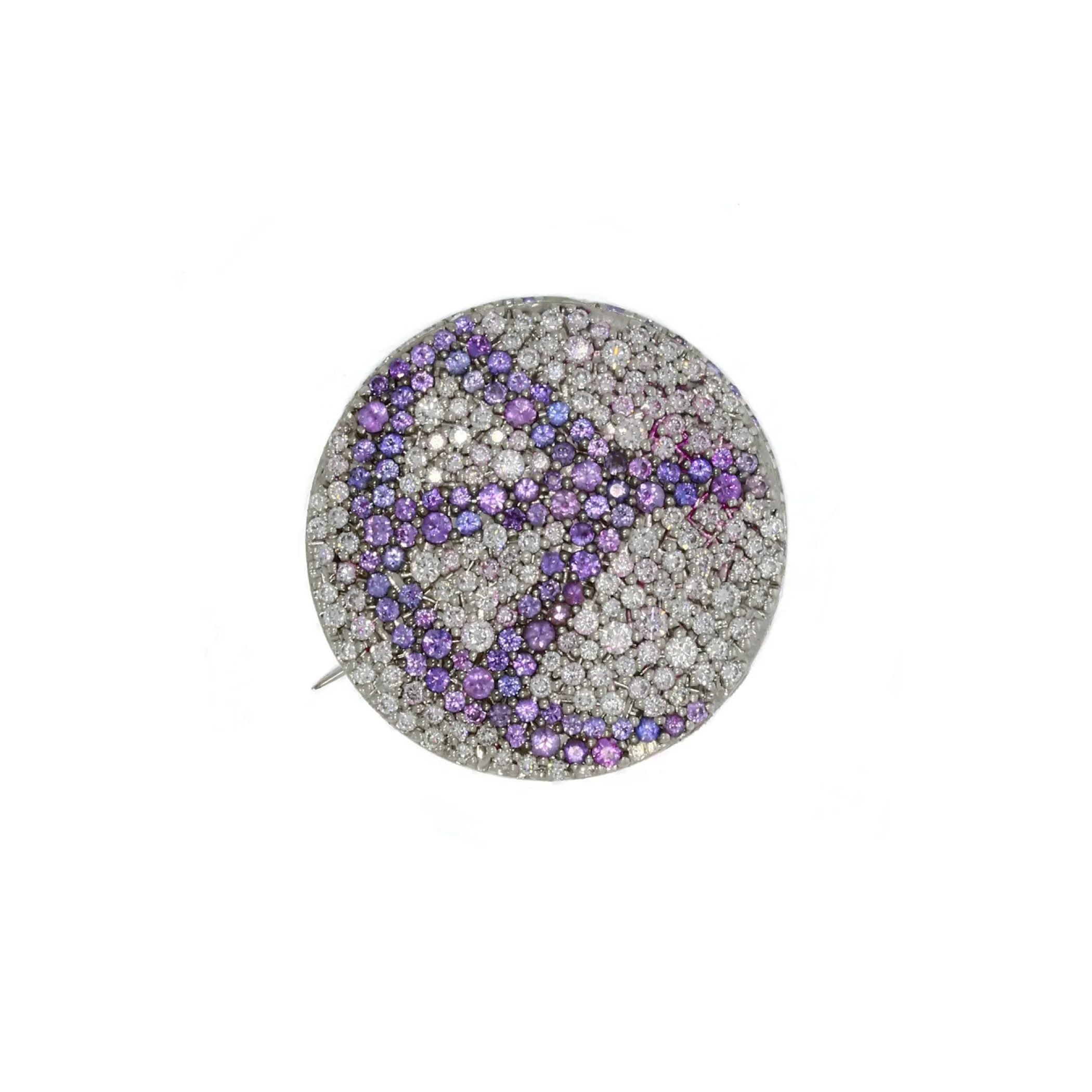 Theo Fennell Jewellery | Brooches*Violet Sapphire & Diamond Jouster Round Brooch