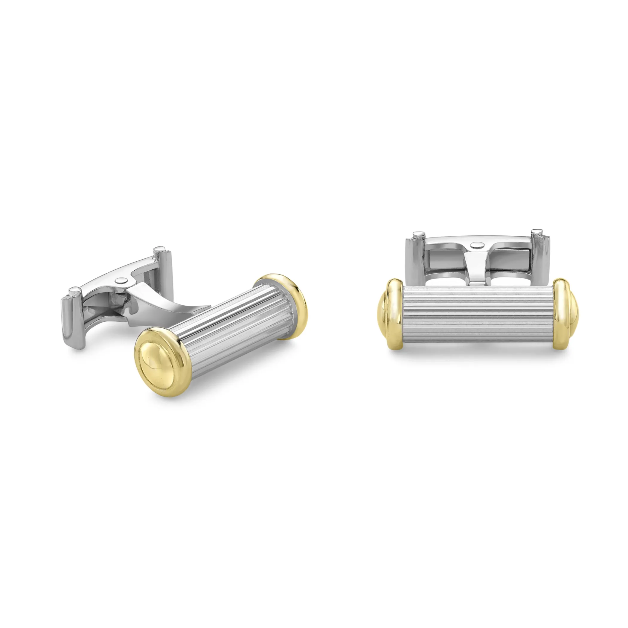 Theo Fennell Jewellery | Cufflinks*White & Yellow Gold Fluted Column Cufflinks