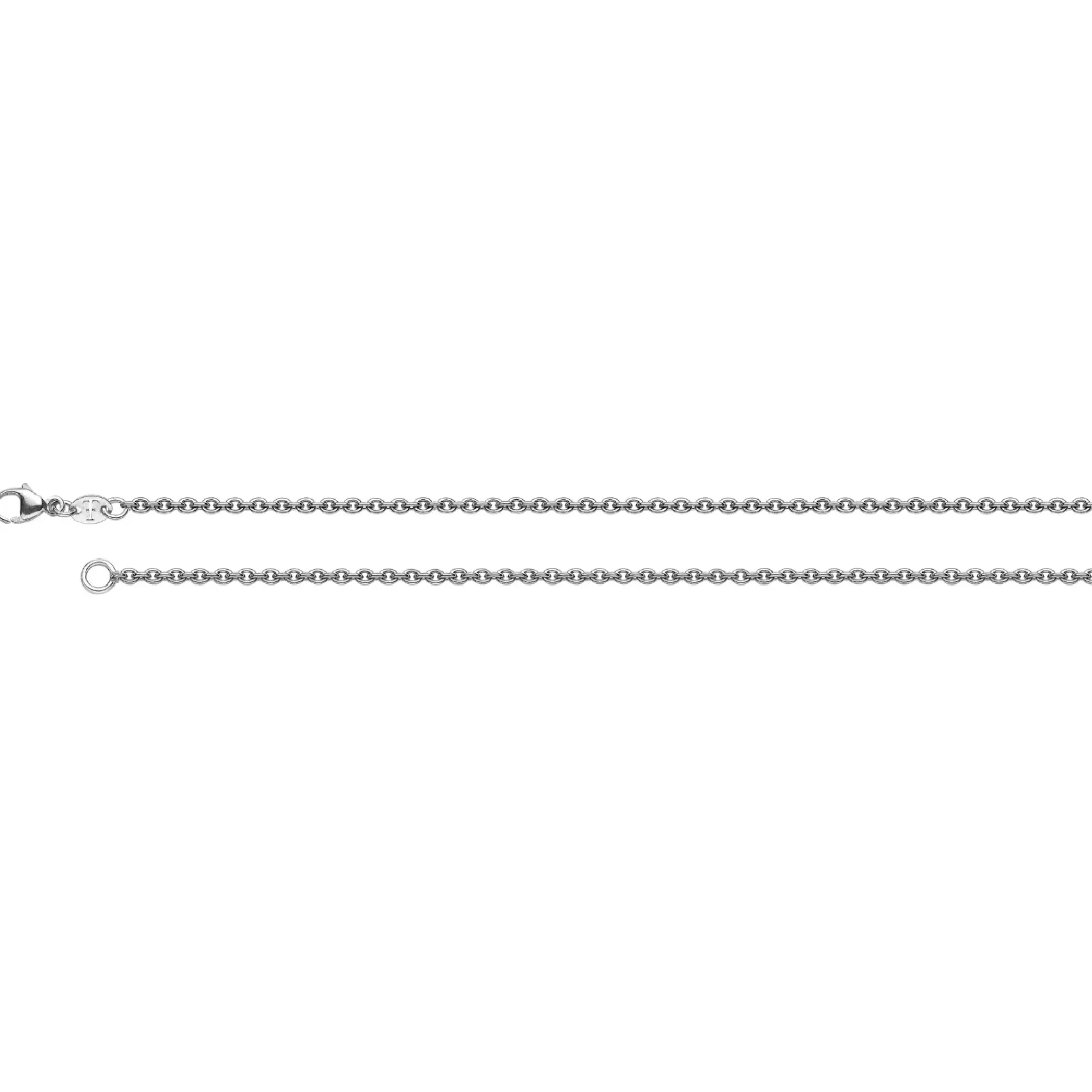 Theo Fennell Jewellery | Chains*White Gold Small Oval Belcher 18″ Chain