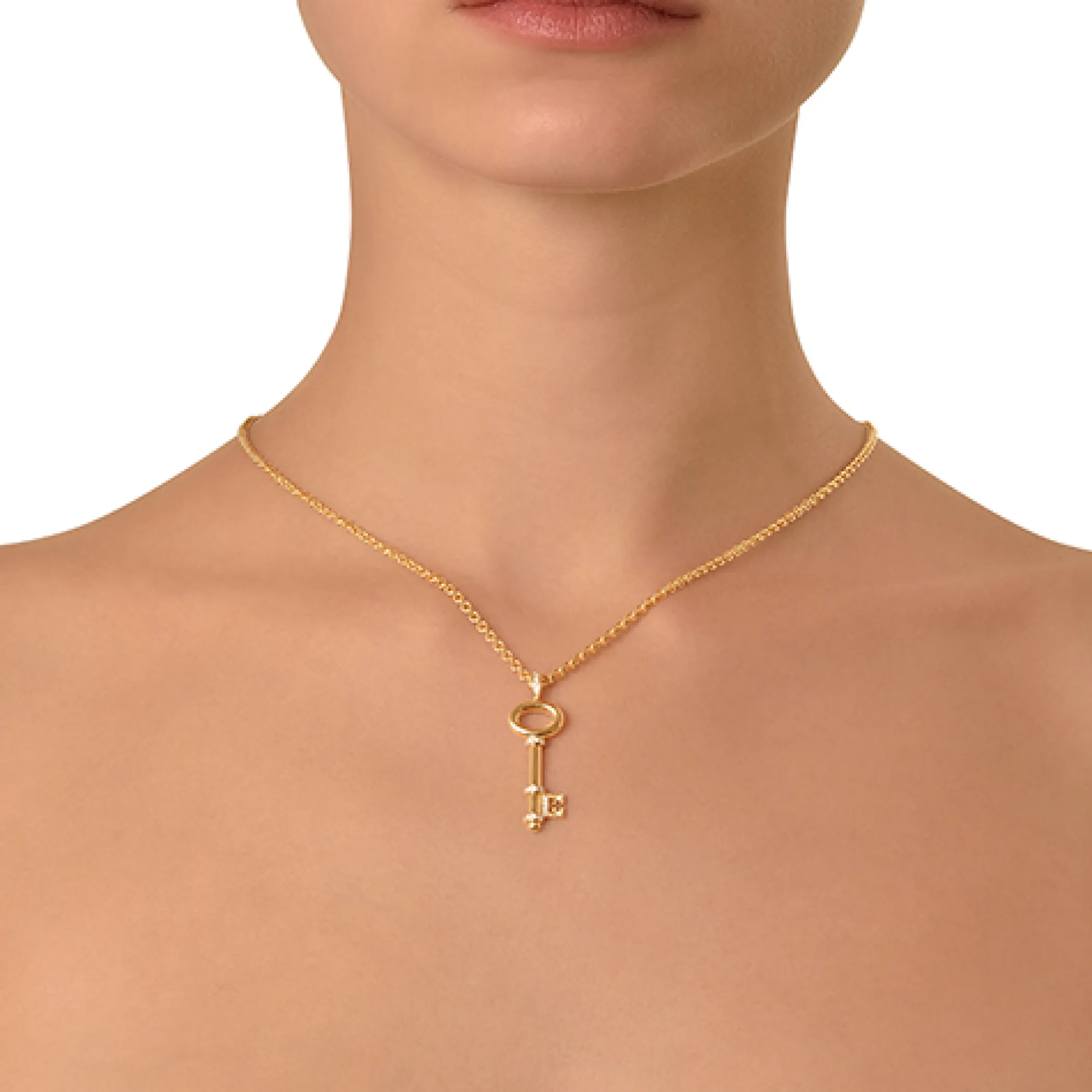 Theo Fennell Jewellery | Pendants*Yellow Gold and Diamond Baby Key Pendant