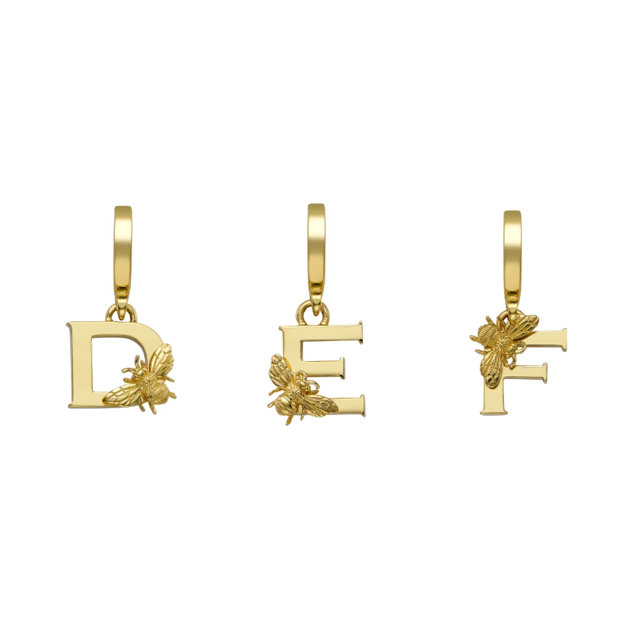 yellow_gold_letter_c_char_2.webp Theo Fennell Jewellery | Pendants*Yellow Gold Letter ‘C’ Charm with Bee Motif