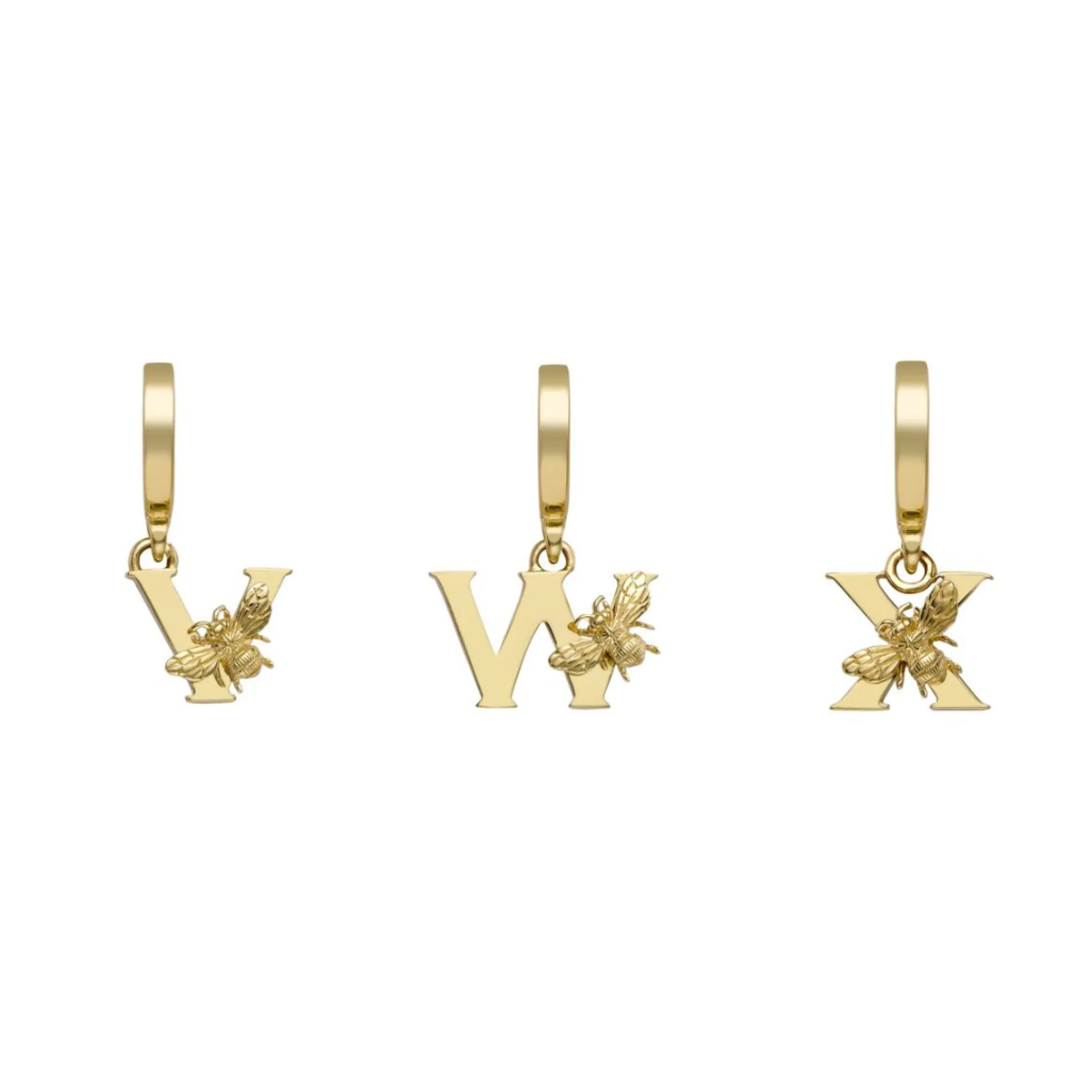 yellow_gold_letter_c_char_8.webp Theo Fennell Jewellery | Pendants*Yellow Gold Letter ‘C’ Charm with Bee Motif